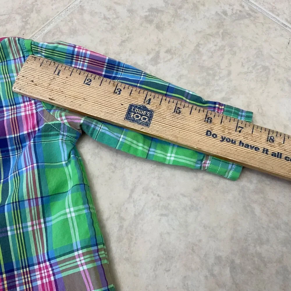 Ralph Lauren Baby Plaid  Jumpsuit 3 Months green spring Easter Snap Button pony